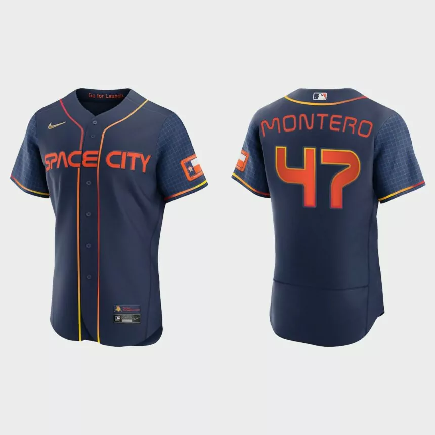 Rafael Montero Houston Astros 2022 City Connect Authentic Jersey – Navy