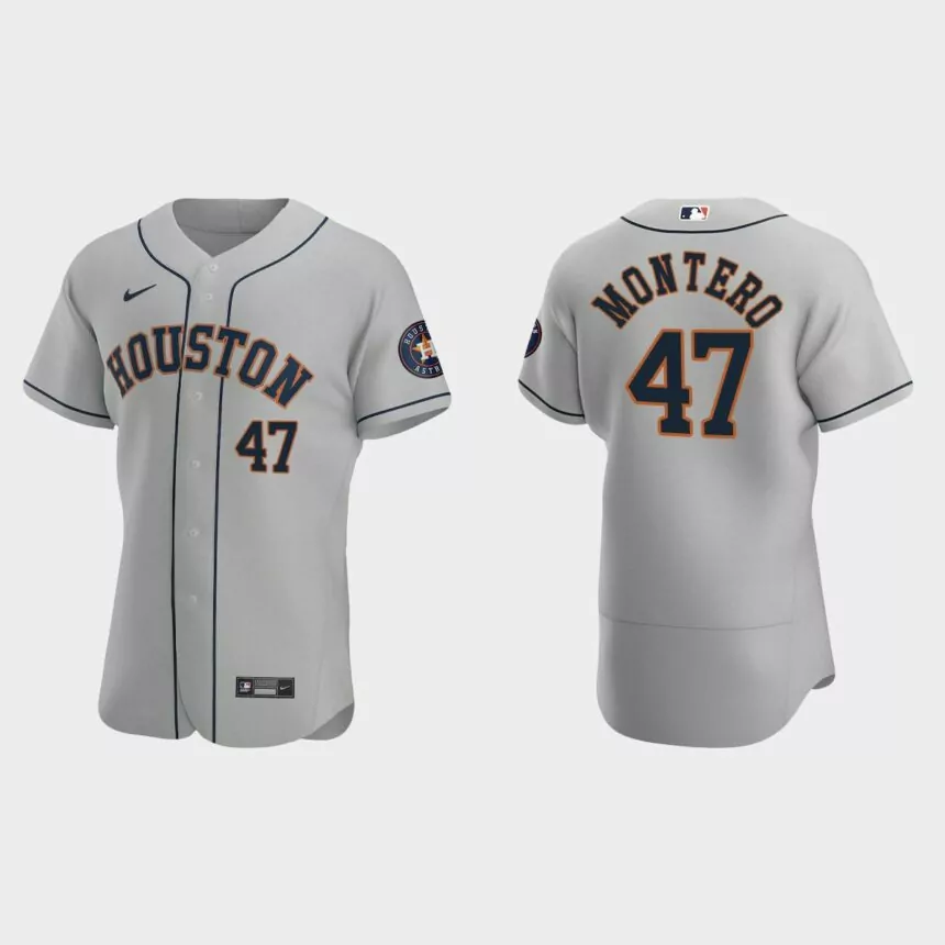 Rafael Montero Houston Astros Authentic Road Jersey – Gray