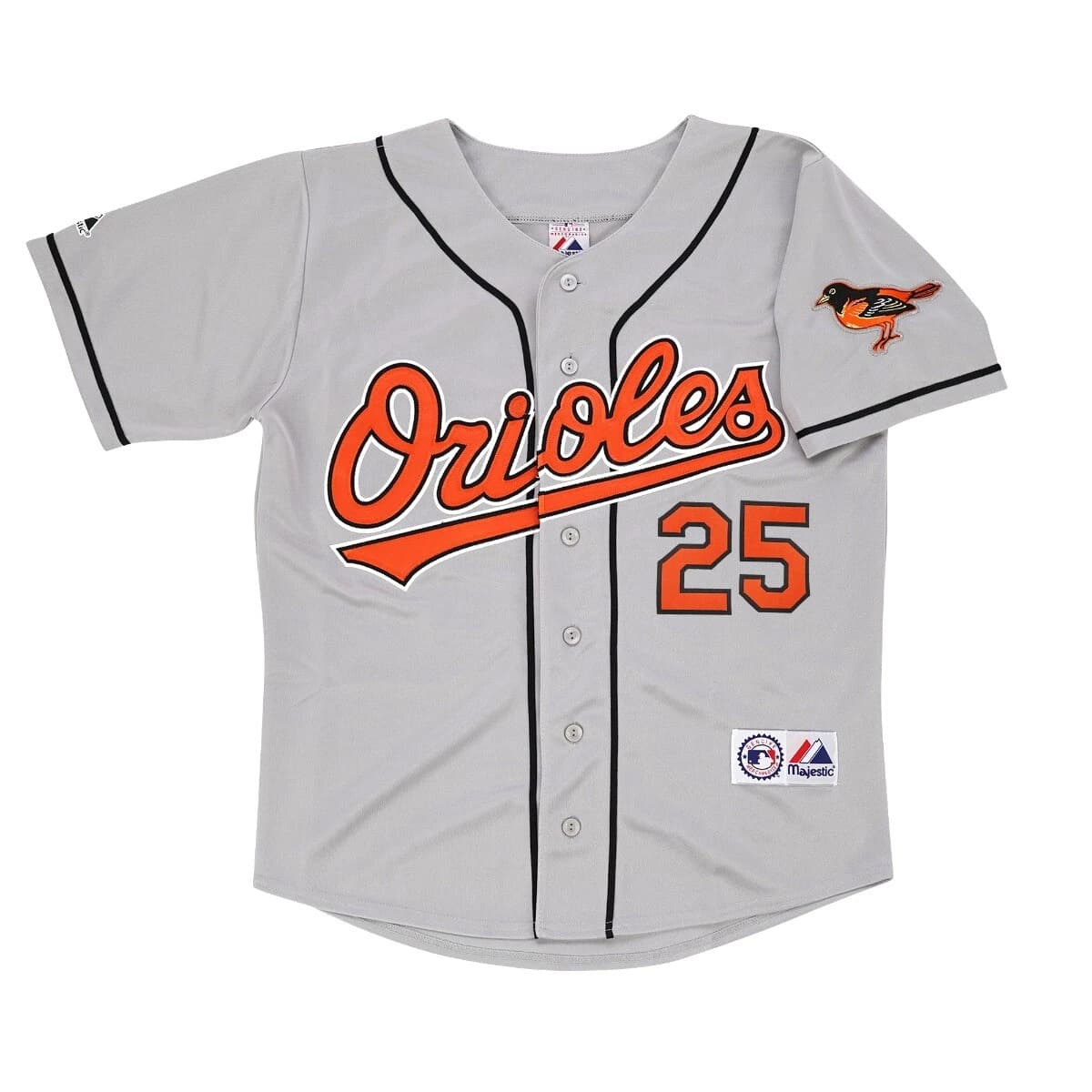 Rafael Palmeiro Baltimore Orioles 1995 Road Men's Grey Jersey w Team Patch