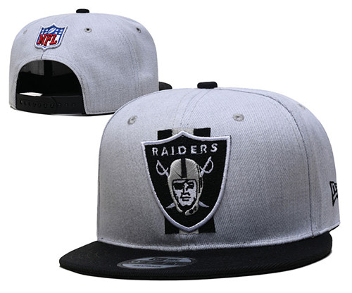 Raiders Gray Snapback Hat --YD