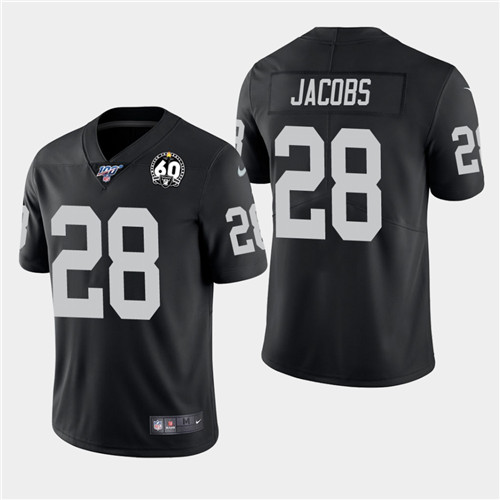 Raiders Josh Jacobs 60th Anniversary Vapor Limited Jersey - Black