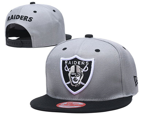 Raiders Team Logo Gray Adjustable Hat LT