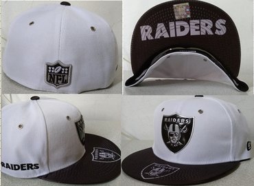 Raiders Team Logo White Fitted Hat LX