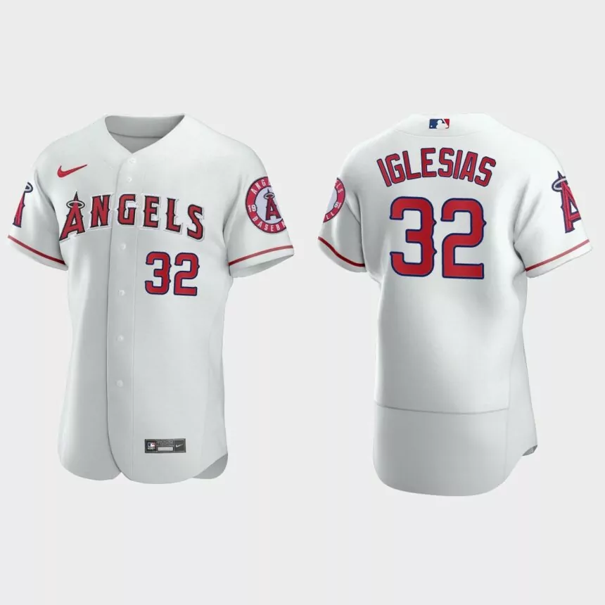 Raisel Iglesias #32 Los Angeles Angels Authentic Alternate Jersey – Red的副本