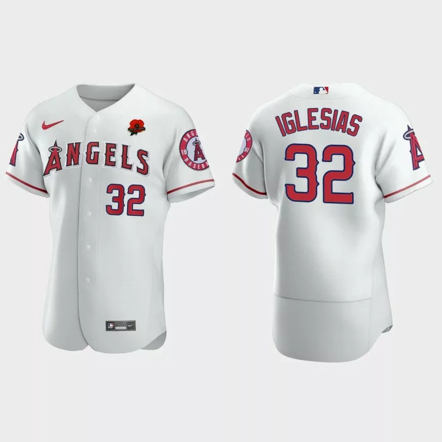Raisel Iglesias Los Angeles Angels 2021 Memorial Day Authentic Jersey – White