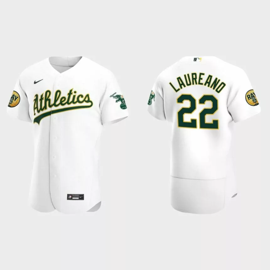 Ramon Laureano Oakland Athletics 2022 Ray Fosse Patch Authentic Jersey – White