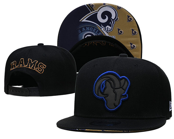 Rams Black Snapback Hat--GS