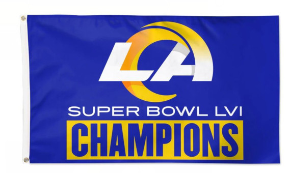 Rams Superbowl LVI Champions Flag