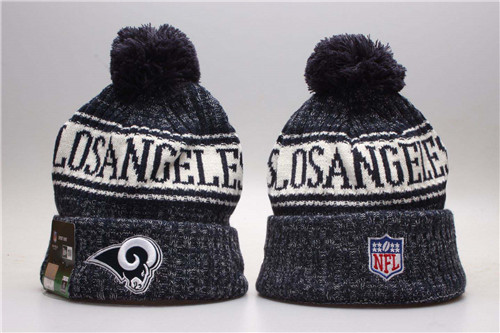 Rams Team Pride Navy Knit Hat With Pom YP