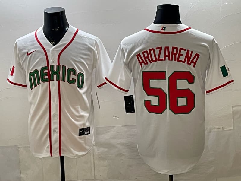 Randy Arozarena Mexico Baseball Nike 2026 World Baseball Classic Road Stadium Jersey  -  Green