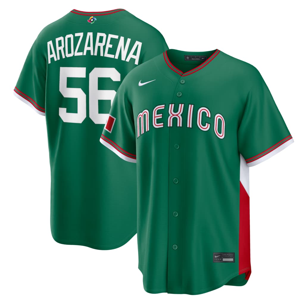 Randy Arozarena Mexico Baseball Nike 2026 World Baseball Classic Road Stadium Jersey - Green