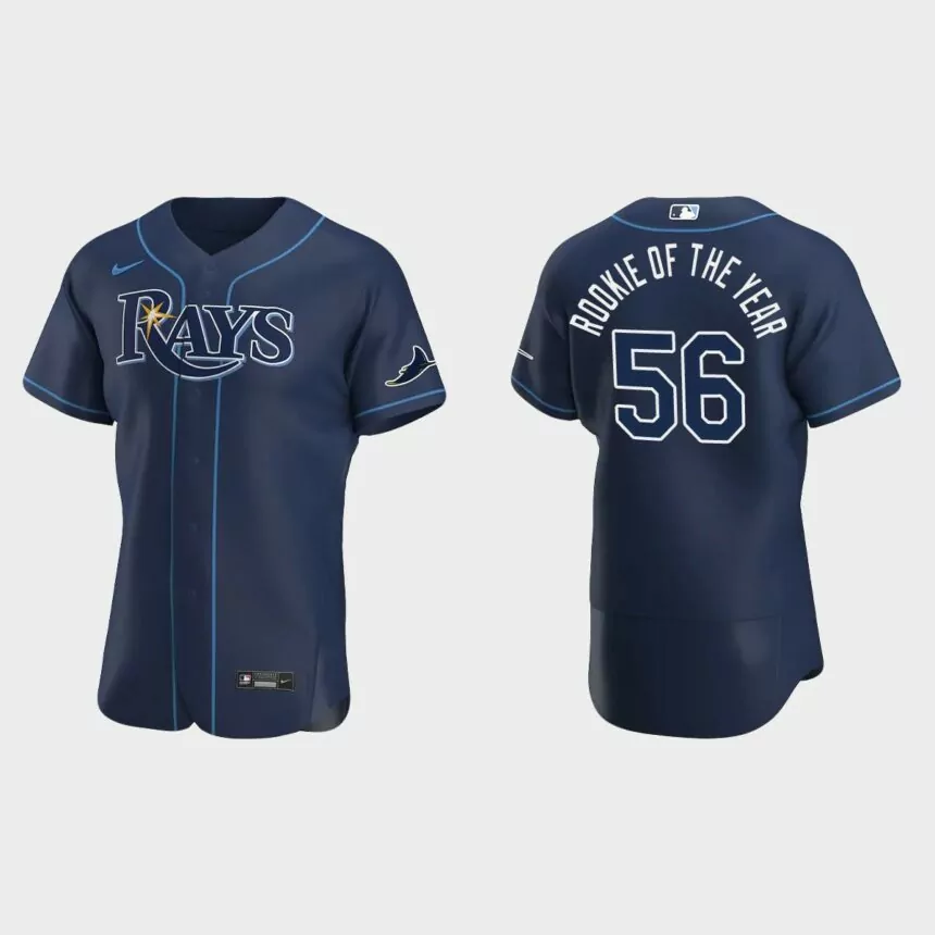 Randy Arozarena Tampa Bay Rays 2021 AL Rookie of the Year Authentic Jersey – Navy