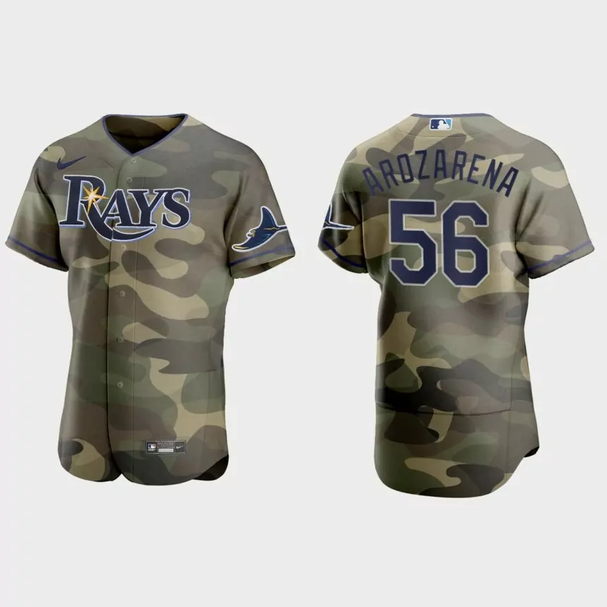 Randy Arozarena Tampa Bay Rays 2021 National Armed Forces Day Authentic Jersey – Camo