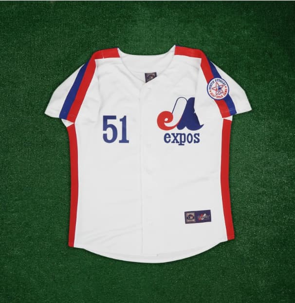 Randy Johnson 1982 Montreal Expos Cooperstown Home Jersey