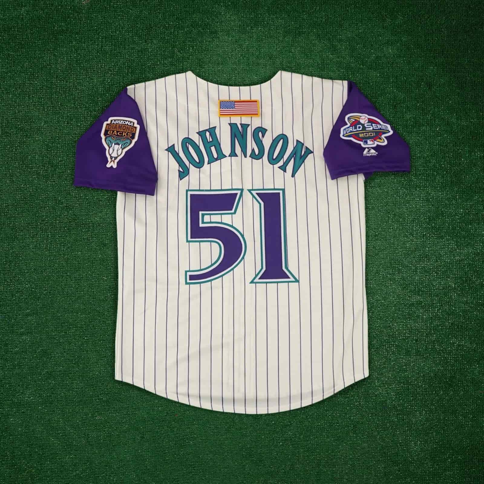 Randy Johnson 2001 Arizona Diamondbacks Men's Alt Ivory World Series Jersey