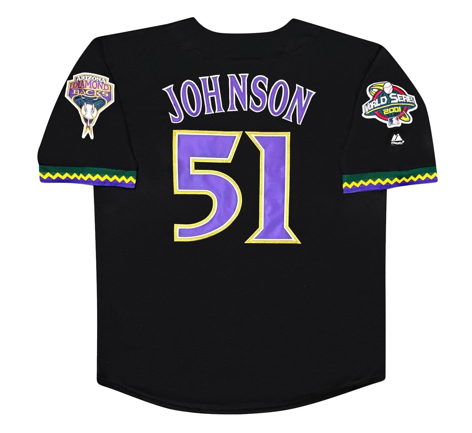 Randy Johnson Arizona Diamondbacks 2001 World Series Black Jersey Men’s Large