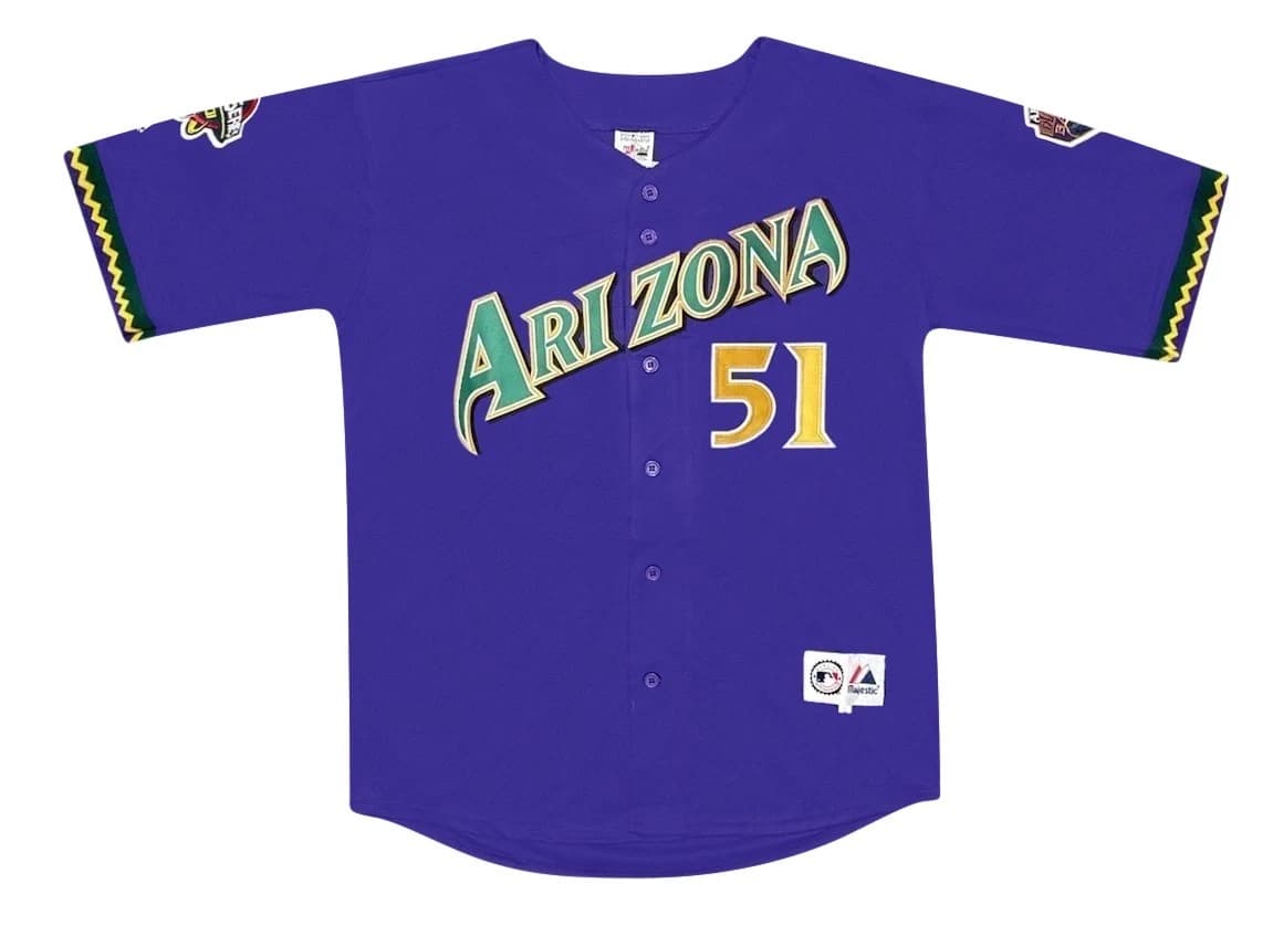 Randy Johnson Arizona Diamondbacks 2001 World Series Purple Men's  Jersey