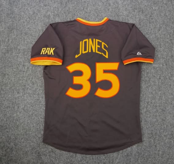 Randy Jones 1984 San Diego Padres Men's Cooperstown Brown Away Throwback Jersey