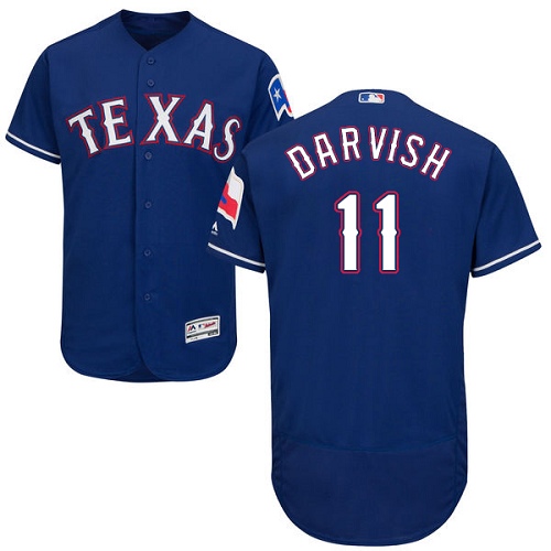 Rangers #11 Yu Darvish Blue Flexbase Authentic Collection Stitched MLB Jersey
