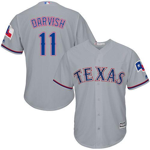 Rangers #11 Yu Darvish Grey Cool Base Stitched Youth MLB Jersey
