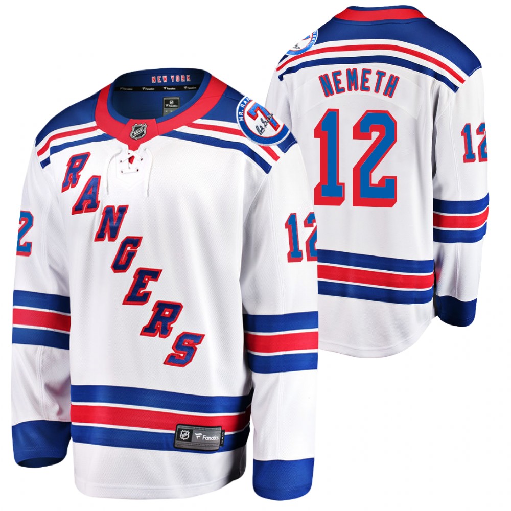 Rangers #12 Patrik Nemeth White Mr. Ranger 7 Memorial Patch Jersey