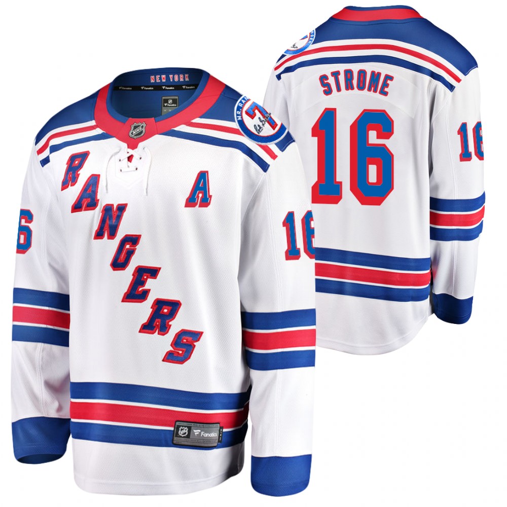 Rangers #16 Ryan Strome White Mr. Ranger 7 Memorial Patch Jersey