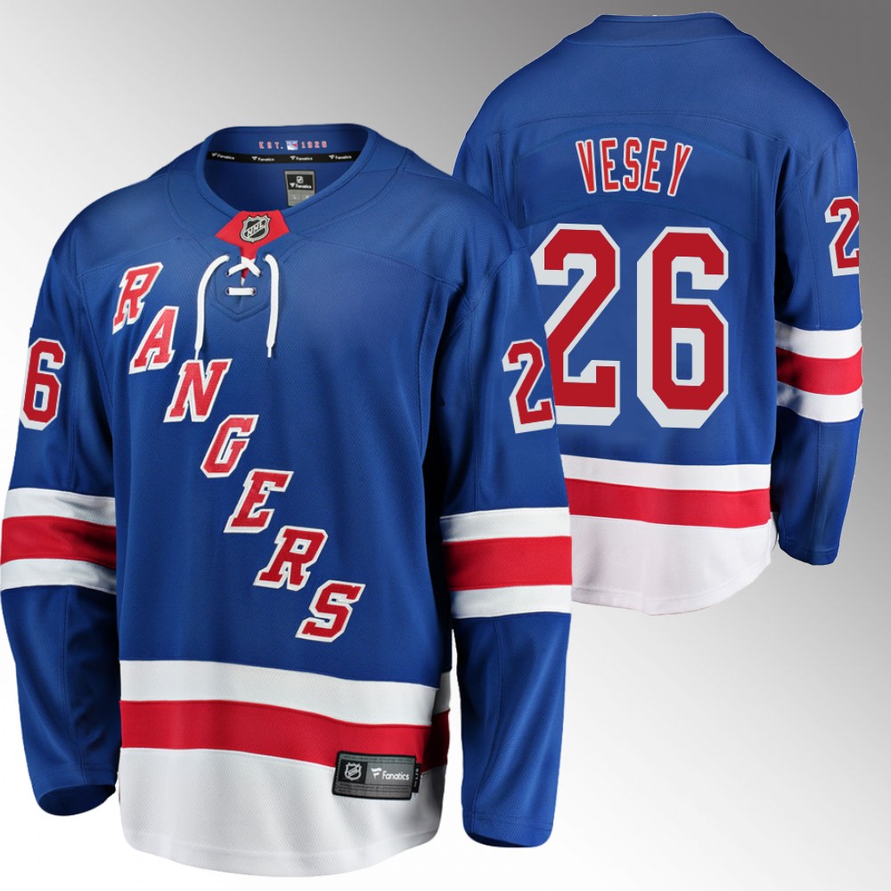 Rangers #26 Jimmy Vesey Royal Home Jersey