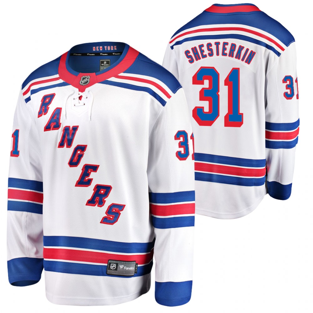 Rangers #31 Igor Shesterkin White 2020-21 Away Jersey