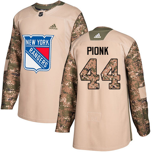 Rangers #44 Neal Pionk Camo Authentic 2017 Veterans Day Stitched Hockey Jersey