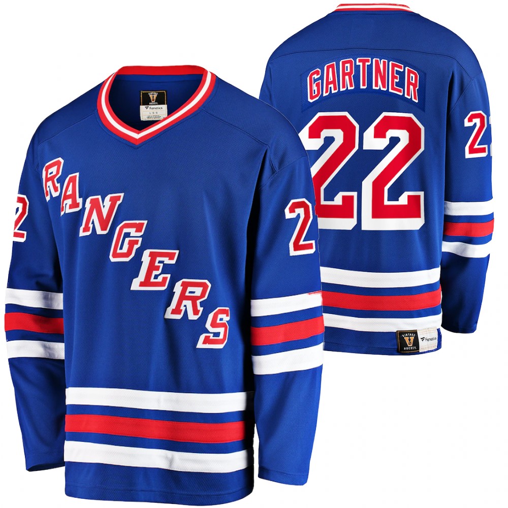 Rangers #7 Mike Gartner Blue Retired Player Jersey