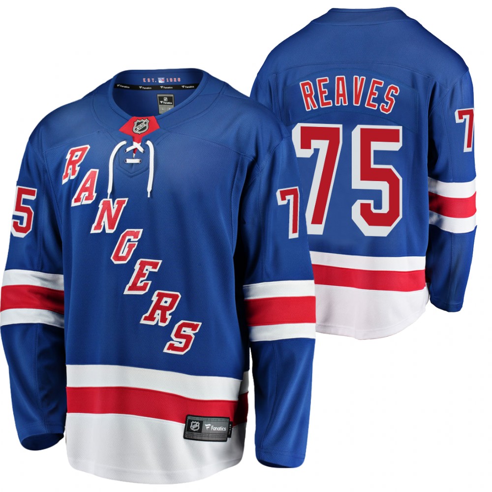 Rangers #75 Ryan Reaves Blue 2021 Home Jersey