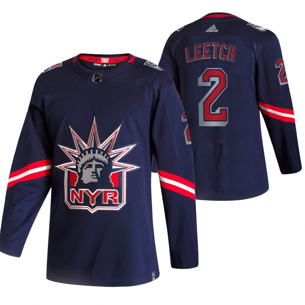 Rangers 2021 Reverse Retro #2 Brian Leetch Navy Jersey Special Edition Authentic