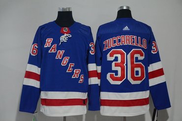 Rangers 36 Mats Zuccarello Blue Adidas Jersey