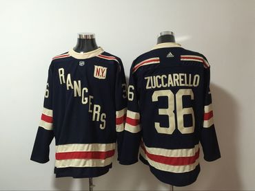 Rangers 36 Mats Zuccarello Navy Adidas Jersey