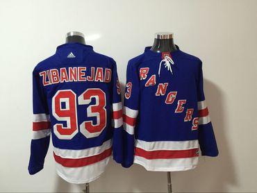 Rangers 93 Mika Zibanejad Blue Adidas Jersey