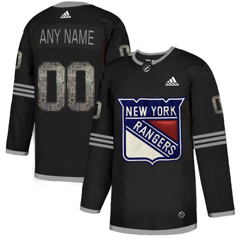 Rangers Black Shadow Logo Print Men's Customized Adidas Jersey