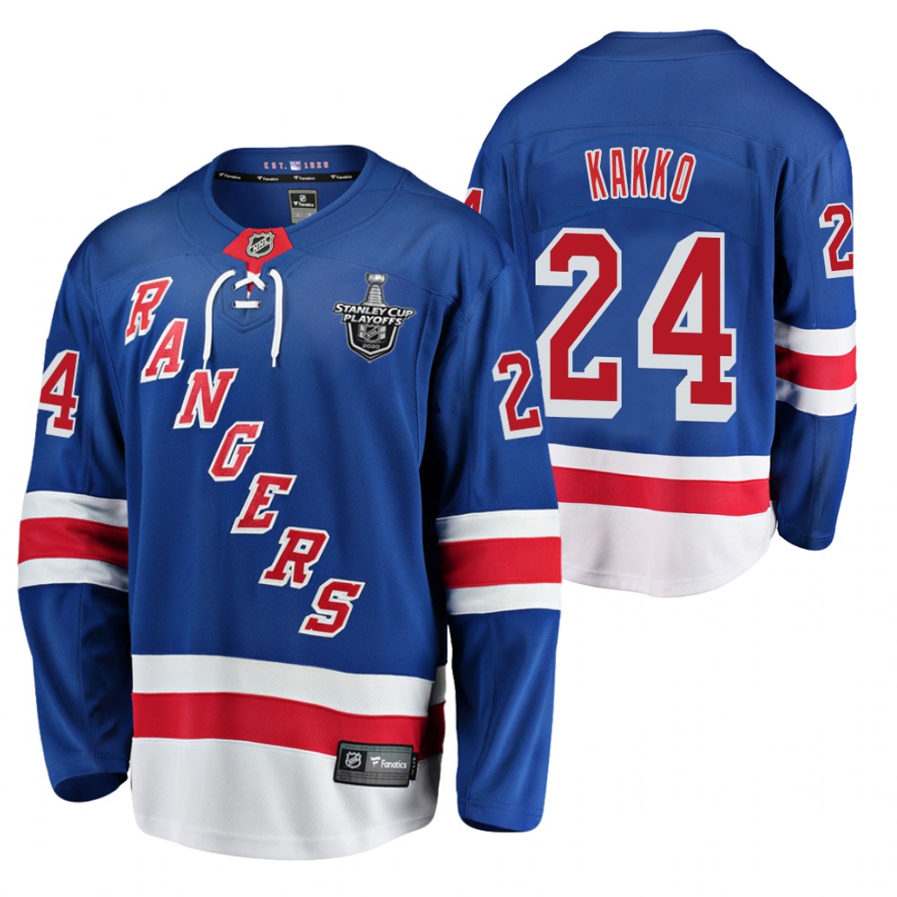 Rangers Kaapo Kakko Jersey 2020 Stanley Cup Playoffs Royal Home Men's