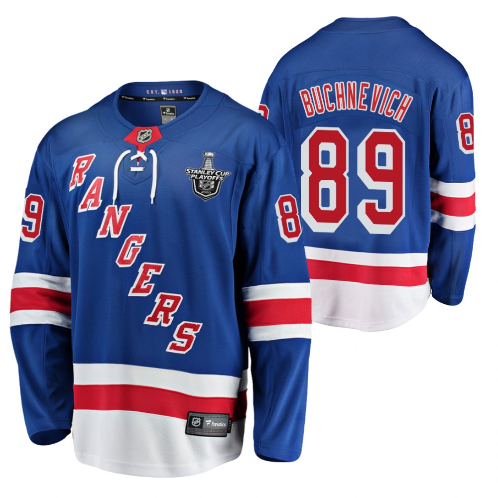 Rangers Pavel Buchnevich Jersey 2020 Stanley Cup Playoffs Royal Home Men's