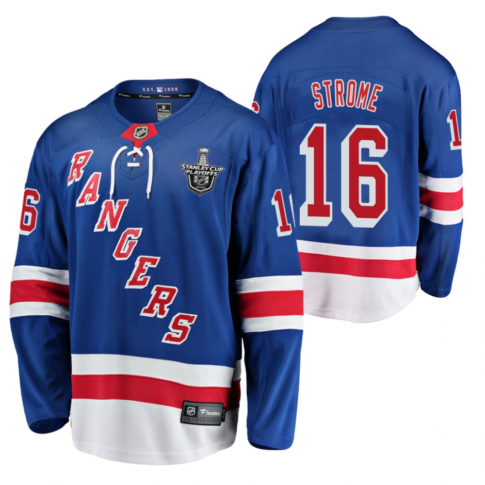 Rangers Ryan Strome Jersey 2020 Stanley Cup Playoffs Royal Home Men's
