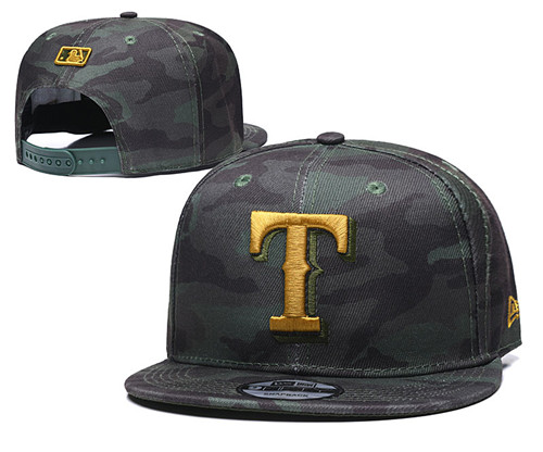 Rangers Team Logo Camo Adjustable Hat TX
