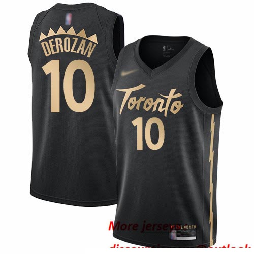 Raptors #10 DeMar DeRozan Black Basketball Swingman City Edition 2019 20 Jersey