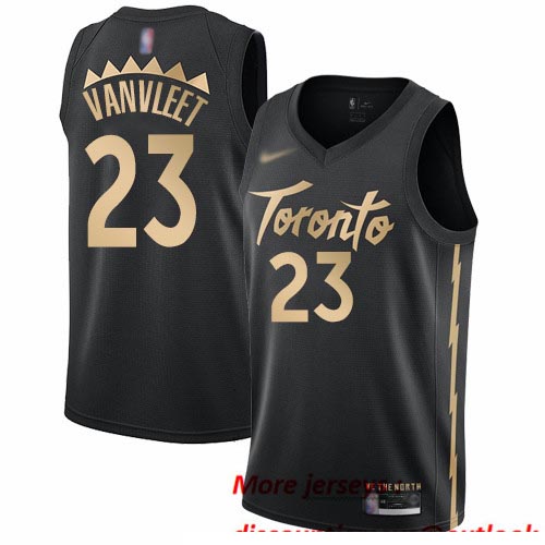 Raptors #23 Fred VanVleet Black Basketball Swingman City Edition 2019 20 Jersey