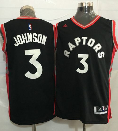 Raptors #3 James Johnson Black Stitched NBA Jersey