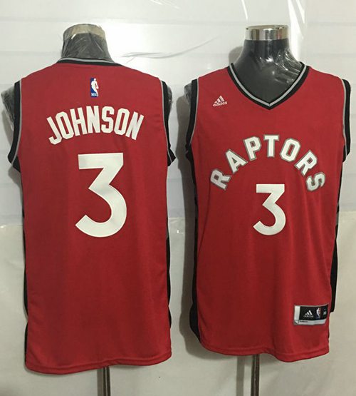 Raptors #3 James Johnson Red Stitched NBA Jersey