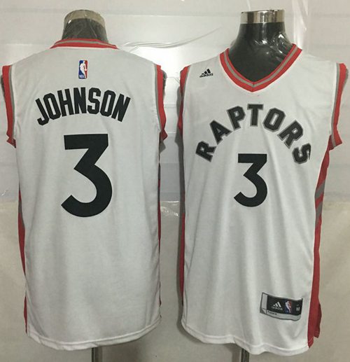 Raptors #3 James Johnson White Stitched NBA Jersey
