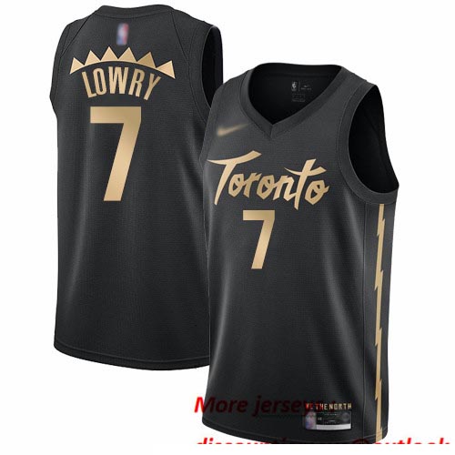 Raptors #7 Kyle Lowry Black Basketball Swingman City Edition 2019 20 Jersey