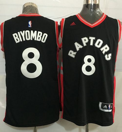 Raptors #8 Bismack Biyombo Black Stitched NBA Jersey