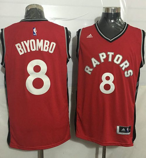Raptors #8 Bismack Biyombo Red Stitched NBA Jersey