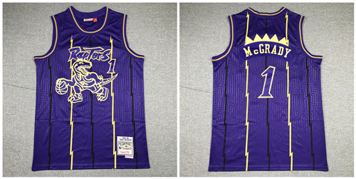 Raptors 1 Tracy McGrady Purple 1998-99 Hardwood Classics Jersey
