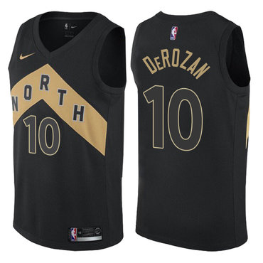 Raptors 10 DeMar DeRozan Black City Edition Nike Swingman Jersey